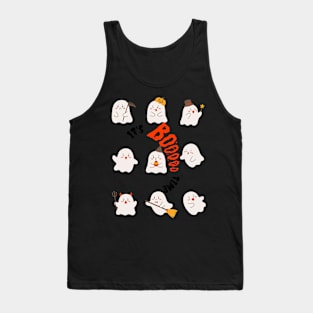 It's Boo Time Shirt, Funny T-Shirt, Cute Ghosts Tee, Halloween Gift Ideas Tank Top